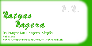 matyas magera business card